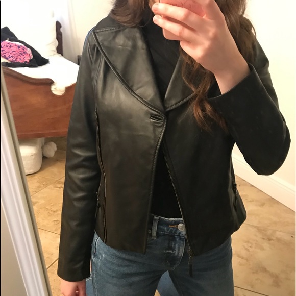 Black Leather Coat - Picture 3 of 7